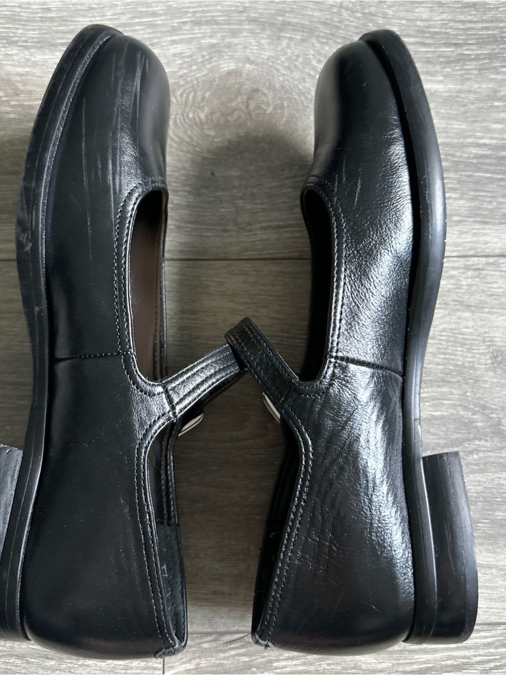 Steve Madden Delancy Black Leather Mary Jane Square Toe Buckle Flat Shoes sz 9M - Picture 5 of 11